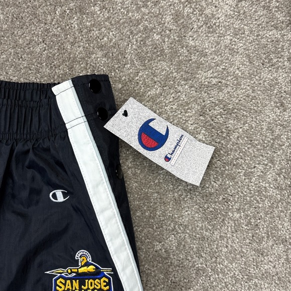 Vintage Y2K Champion San Jose State Nylon Snap Track Pants XL NWT - Picture 8 of 14